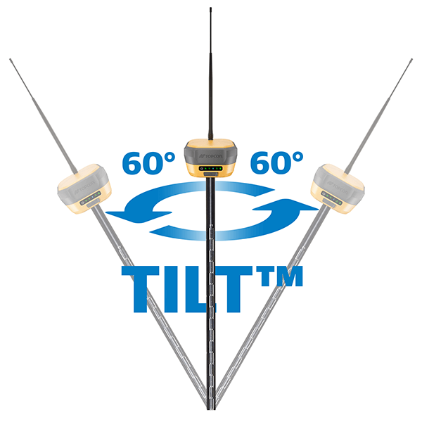 Topcon HiPer XR GNSS Mottagare Tilt-funktion